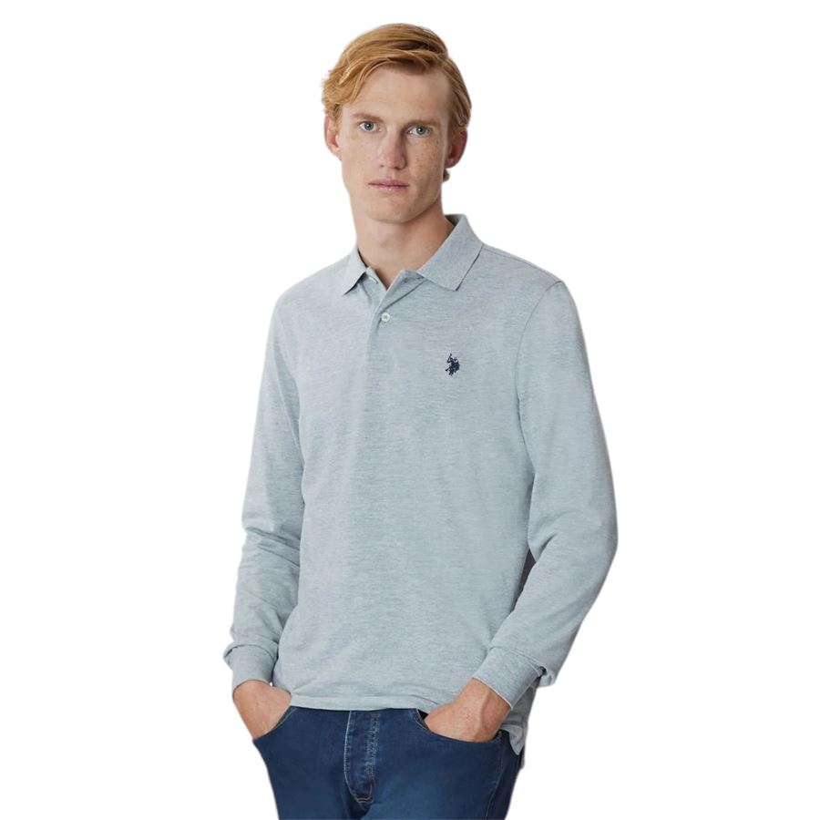 Must Polo da uomo a maniche lunghe cotone piquet U.S. Polo Assn | US40177006188